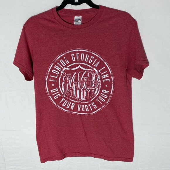 Gildan Red Florida Georgia Line Crew Neck Band Tee S - Picture 13 of 13